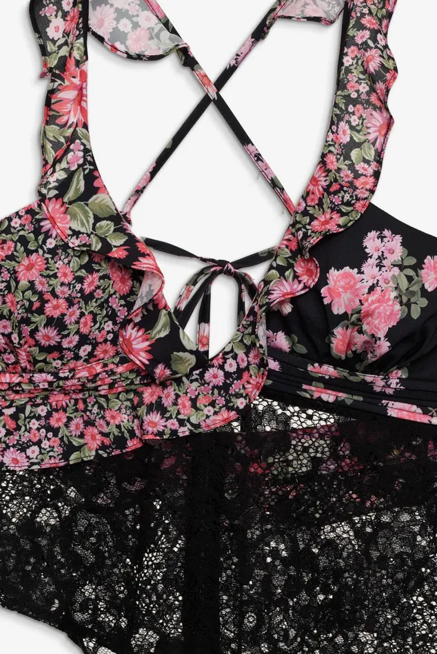 Women Rosalyn Crop Top Black For Love and Lemons Tops