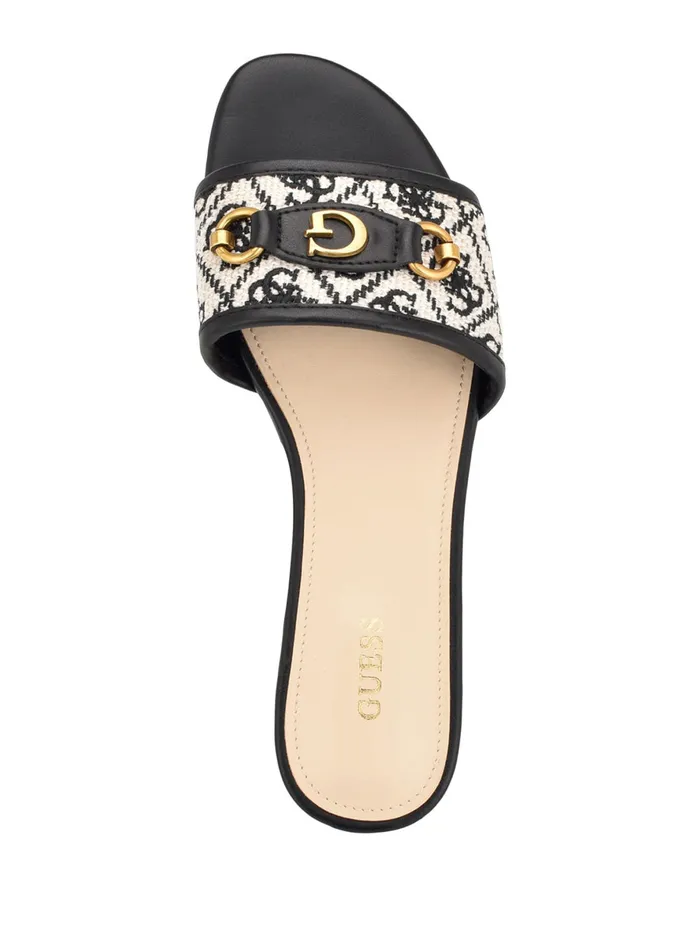 Women Sandals GUESS Black Logo Hammi Slide Sandals Women Sandals GUESS Black Logo Hammi Slide Sandals