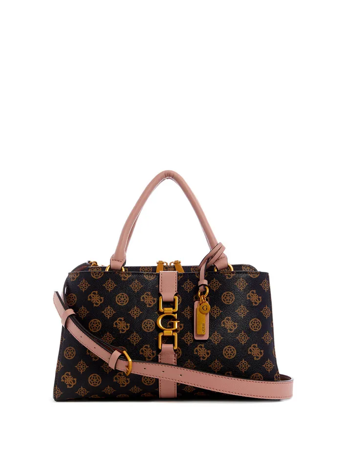 Women Satchel GUESS Black Pink Multi Briana Girlfriend Satchel