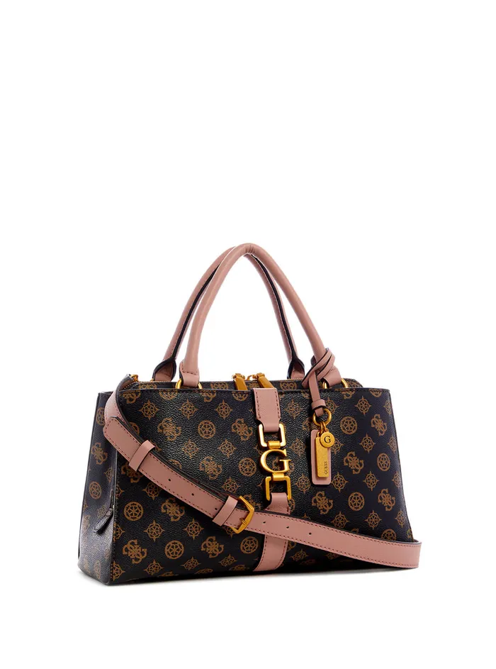 Women Satchel GUESS Black Pink Multi Briana Girlfriend Satchel