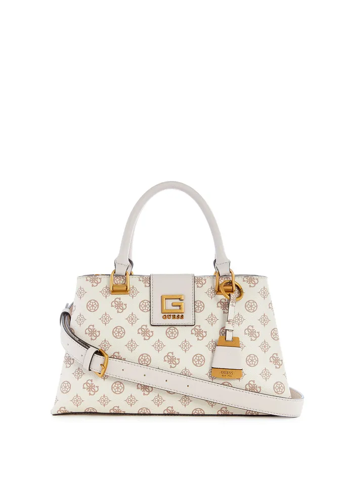 Women Satchel GUESS Cream Logo Alva Girlfriend Satchel