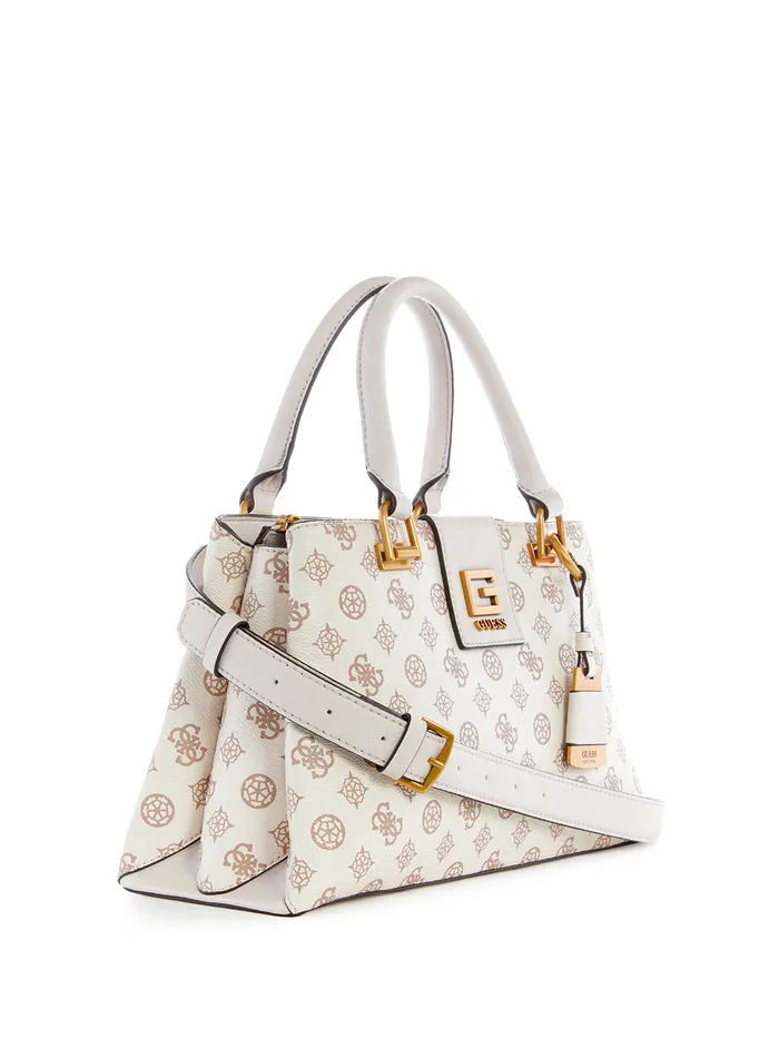 Women Satchel GUESS Cream Logo Alva Girlfriend Satchel