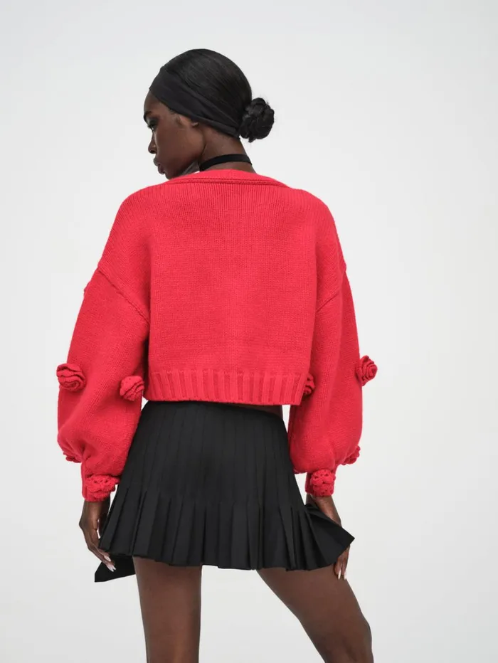 Women Scarlett Cardigan Red For Love and Lemons Tops Women Scarlett Cardigan Red For Love and Lemons Tops