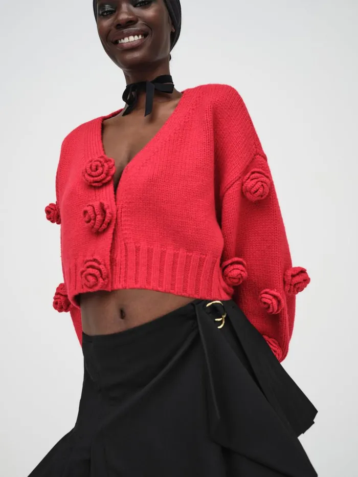 Women Scarlett Cardigan Red For Love and Lemons Tops Women Scarlett Cardigan Red For Love and Lemons Tops