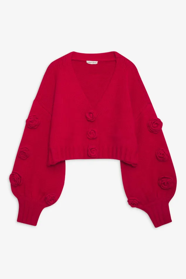 Women Scarlett Cardigan Red For Love and Lemons Tops Women Scarlett Cardigan Red For Love and Lemons Tops