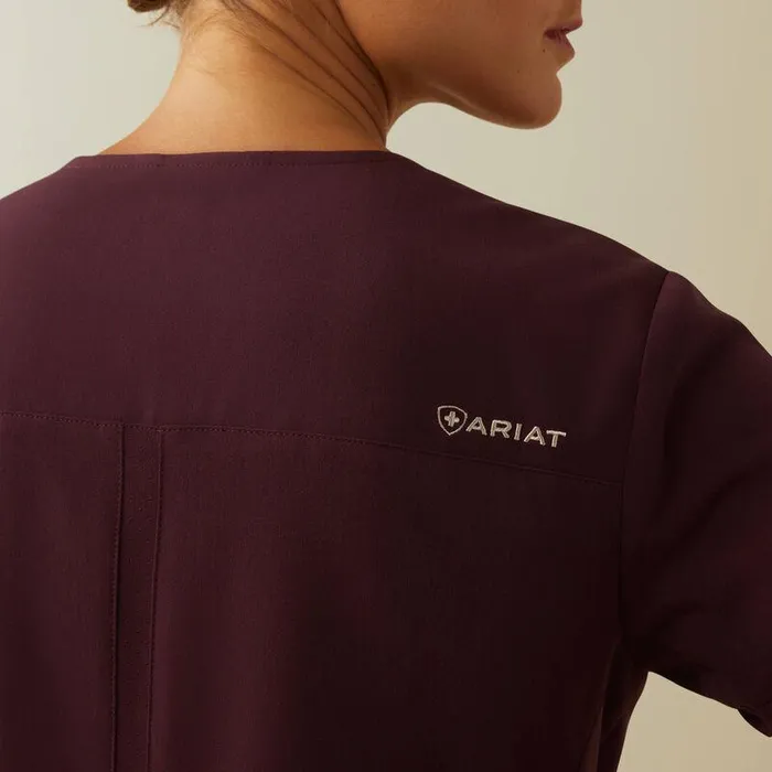Women Scrubs Ariat Clara 6 Pocket Scrub Top Winetasting