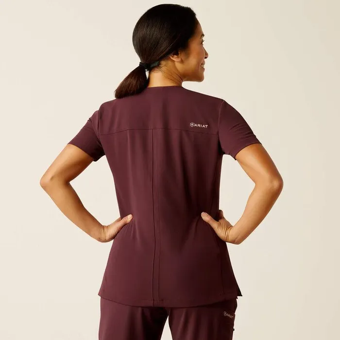 Women Scrubs Ariat Clara 6 Pocket Scrub Top Winetasting