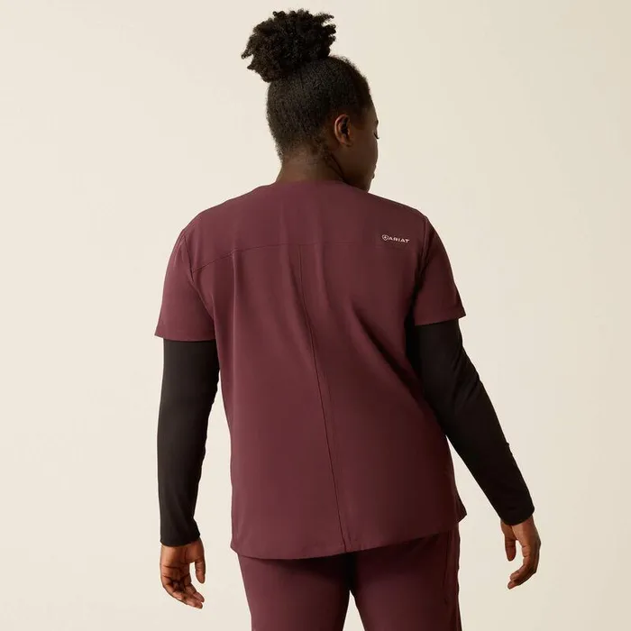 Women Scrubs Ariat Clara 6 Pocket Scrub Top Winetasting
