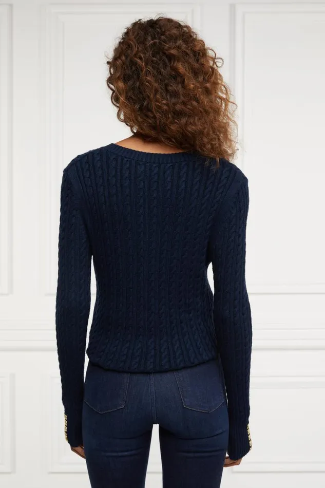 Women Seattle VNeck Knit Ink Navy Holland Cooper Knitwear Women Seattle VNeck Knit Ink Navy Holland Cooper Knitwear