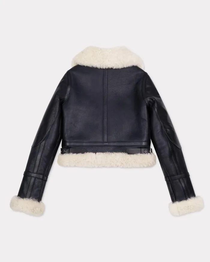 Women Shearling Bomber Black Kenzo Jackets And Coats