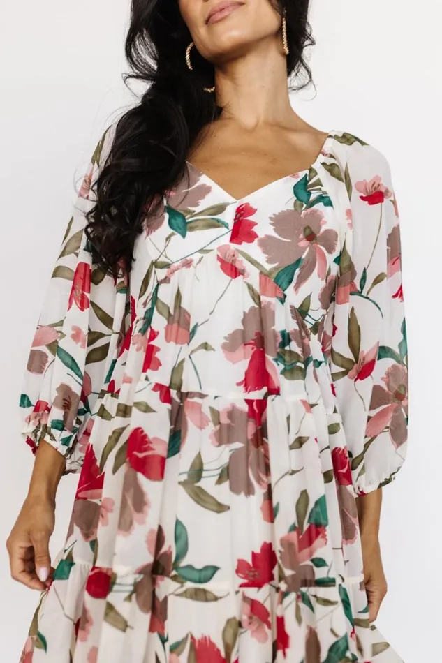 Women Shelley Short Dress Ivory Floral Baltic Born Short Dresses Women Shelley Short Dress Ivory Floral Baltic Born Short Dresses