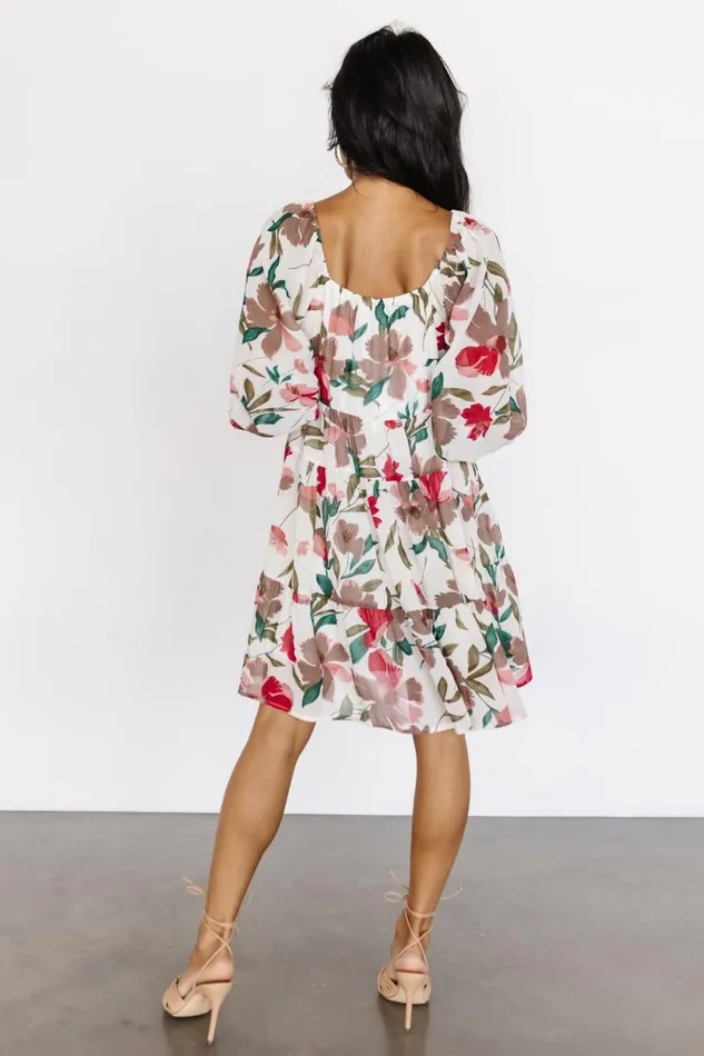 Women Shelley Short Dress Ivory Floral Baltic Born Short Dresses Women Shelley Short Dress Ivory Floral Baltic Born Short Dresses