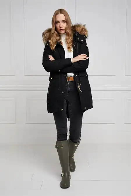 Women Sherpa Lined Regency Wellington Matte Green Holland Cooper Wellington Boots