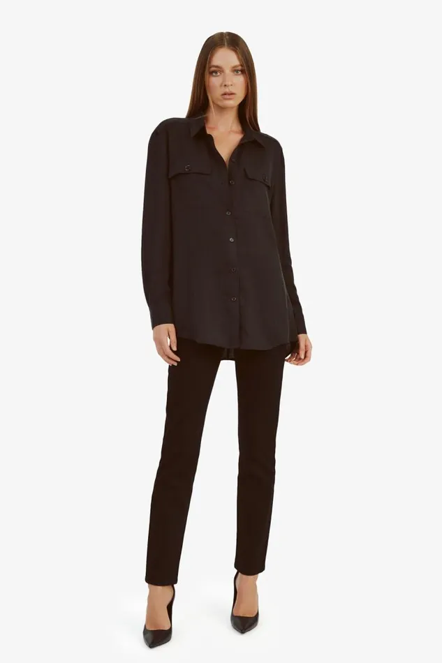 Women Shirts and Blouses Bardot Albee Lightweight Shirt In Black Black