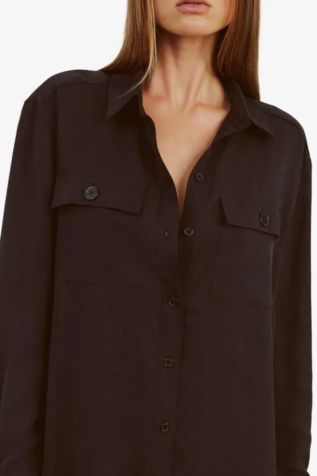 Women Shirts and Blouses Bardot Albee Lightweight Shirt In Black Black