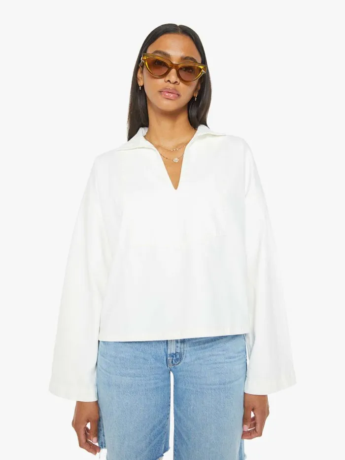 Women Shirts Mother Denim Abbott Top White