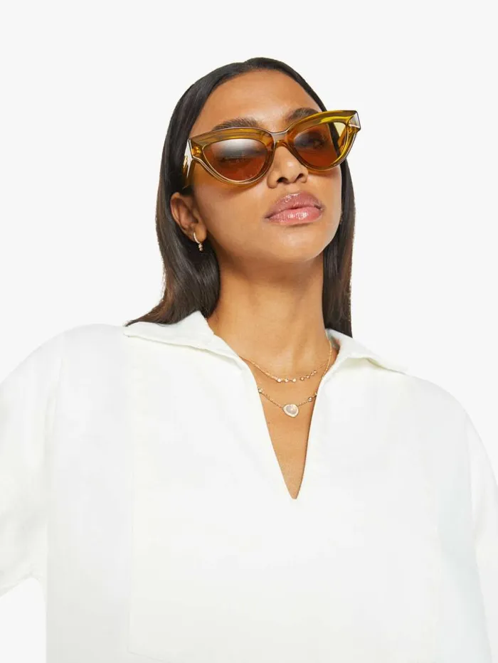 Women Shirts Mother Denim Abbott Top White