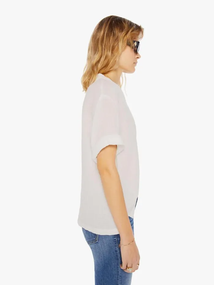 Women Shirts Mother Denim Avery Top White open