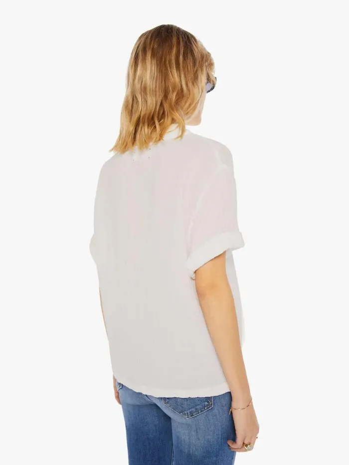 Women Shirts Mother Denim Avery Top White open