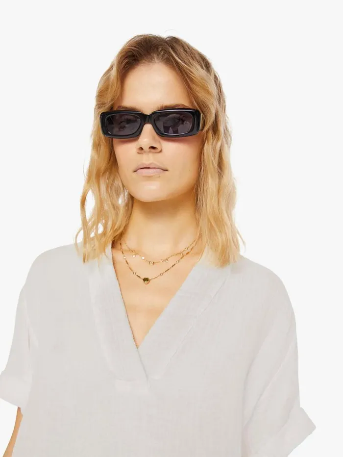 Women Shirts Mother Denim Avery Top White open