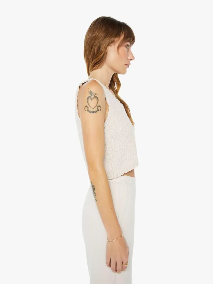 Women Shirts Mother Denim Bay Cropped Knit Tank Lunar