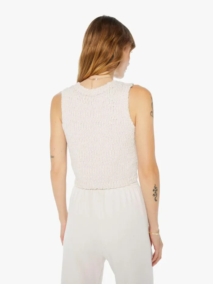 Women Shirts Mother Denim Bay Cropped Knit Tank Lunar