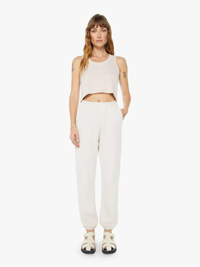 Women Shirts Mother Denim Bay Cropped Knit Tank Lunar