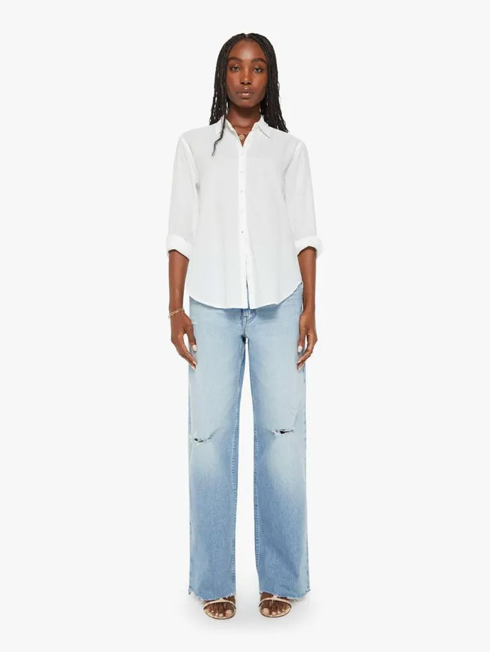 Women Shirts Mother Denim Beau Shirt White