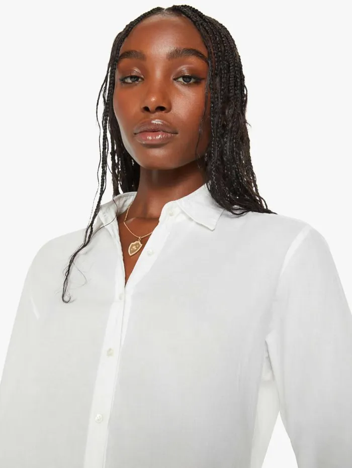 Women Shirts Mother Denim Beau Shirt White