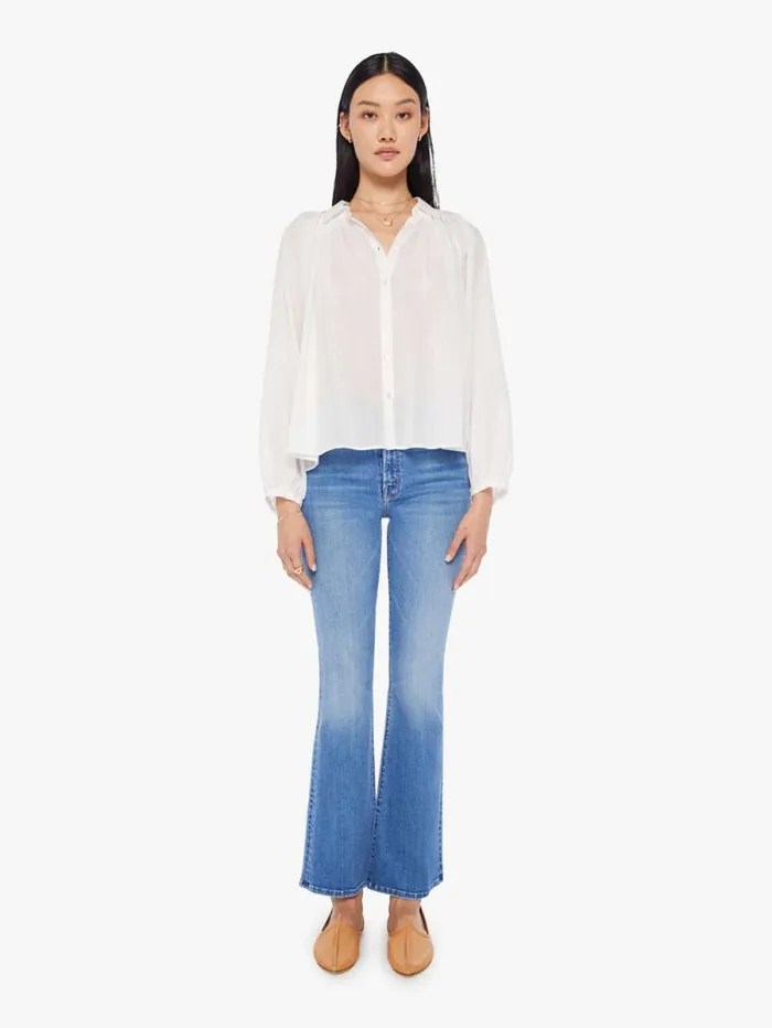 Women Shirts Mother Denim Fabienne Shirt White