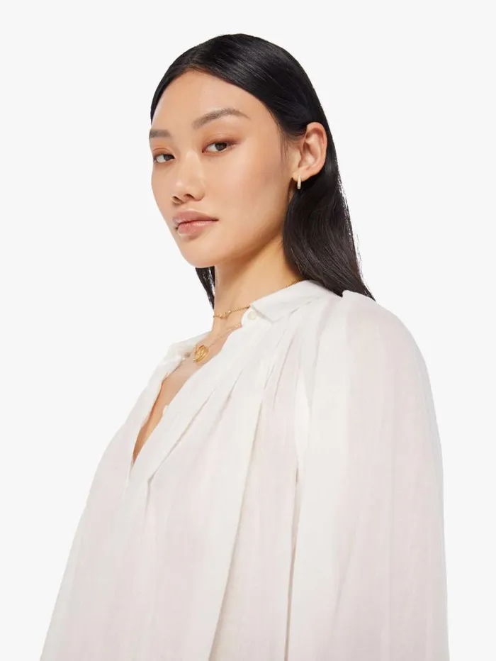 Women Shirts Mother Denim Fabienne Shirt White