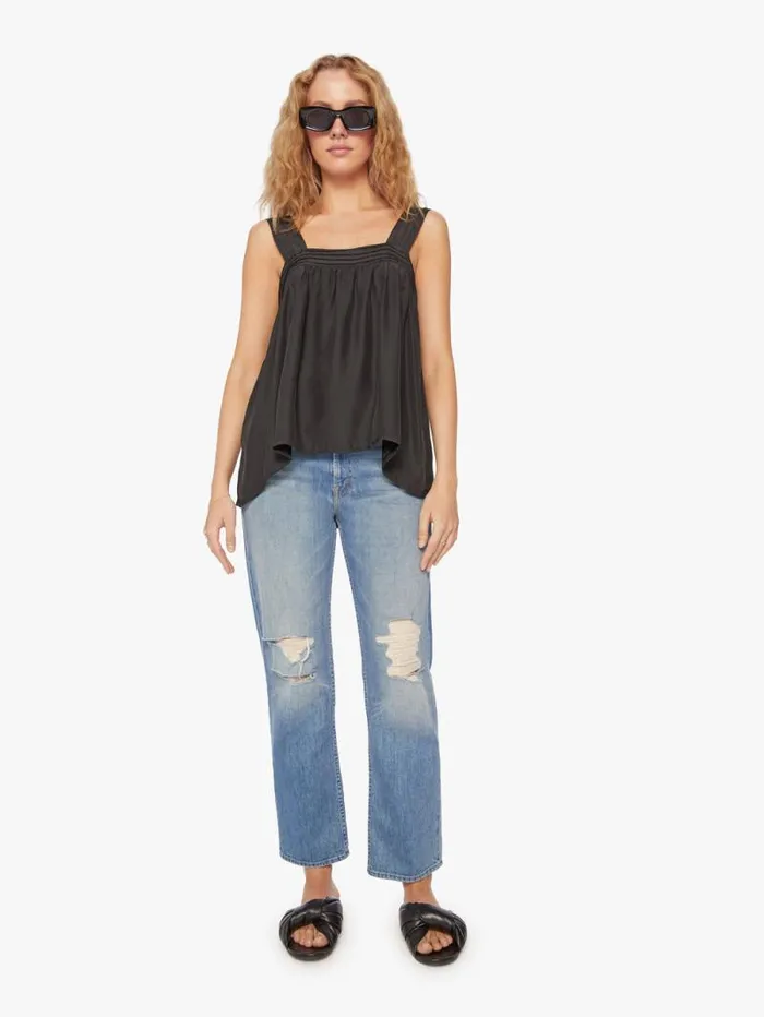 Women Shirts Mother Denim Jasmine Top Black