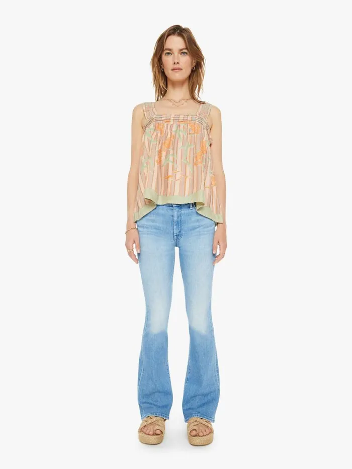 Women Shirts Mother Denim Jasmine Top Chamomile Apricot