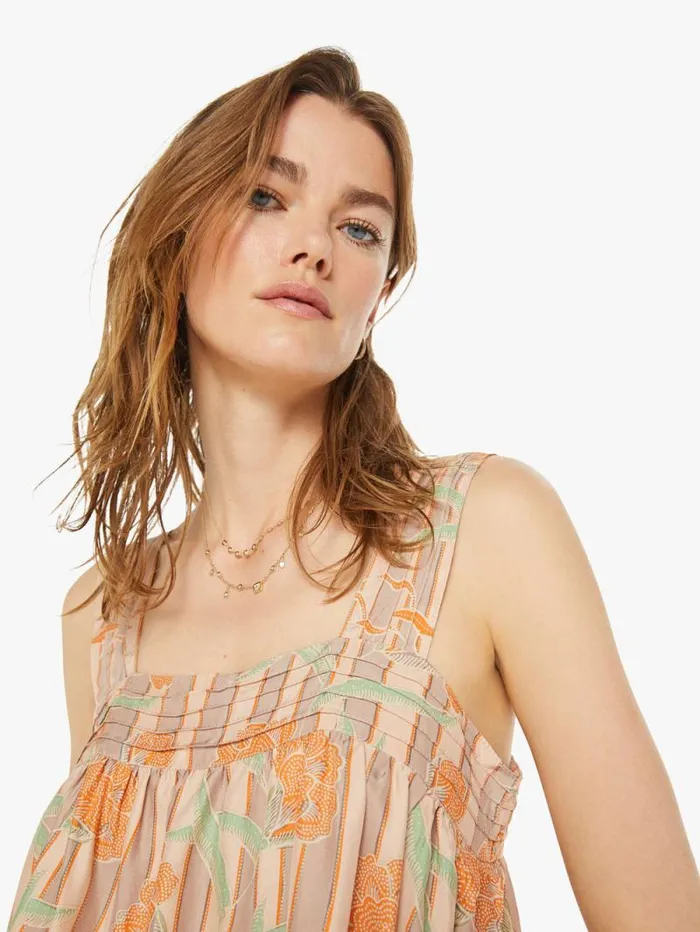 Women Shirts Mother Denim Jasmine Top Chamomile Apricot