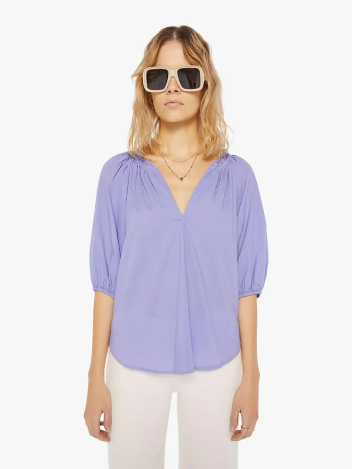 Women Shirts Mother Denim Jules Top Purple open