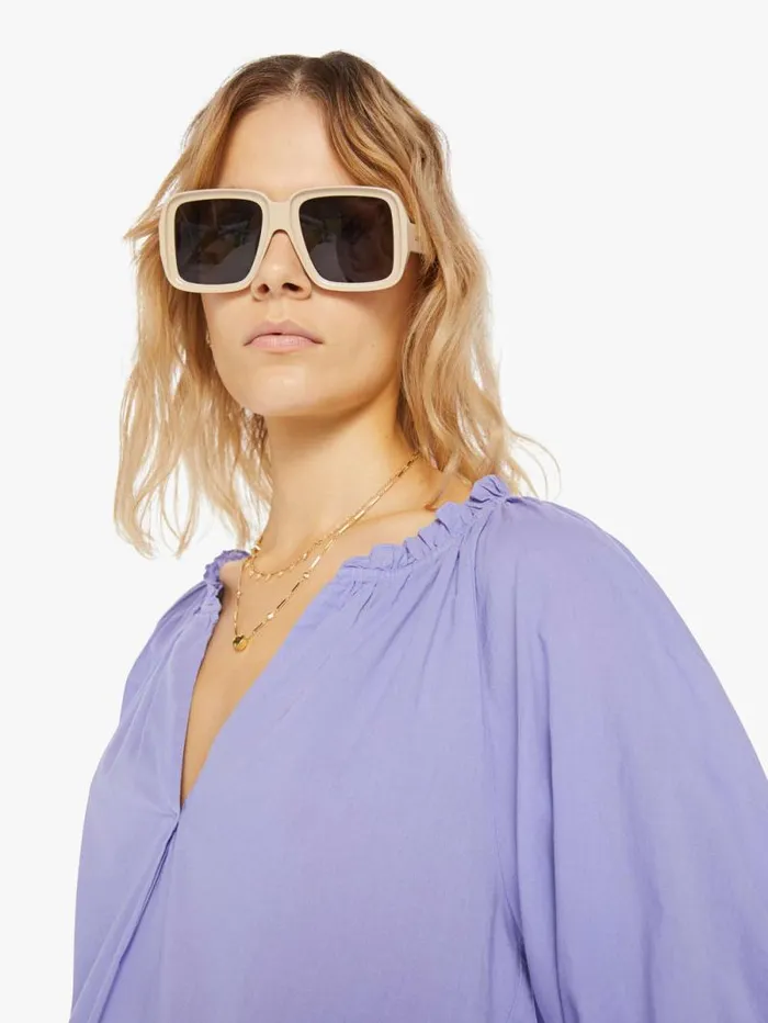 Women Shirts Mother Denim Jules Top Purple open
