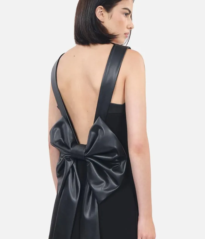 Women Short Black Dress With Bow Back THE KOOPLES Dresses and Jumpsuits
