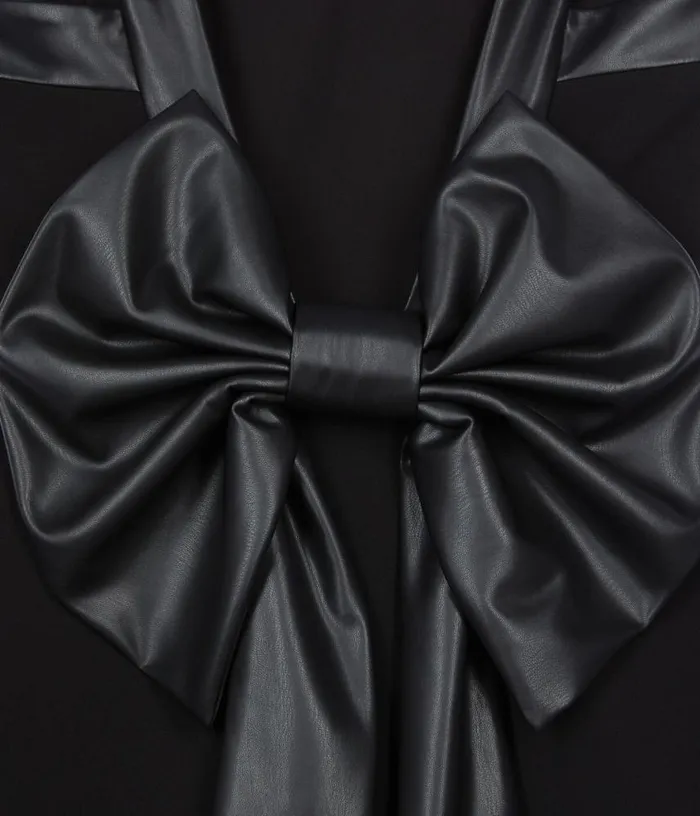 Women Short Black Dress With Bow Back THE KOOPLES Dresses and Jumpsuits