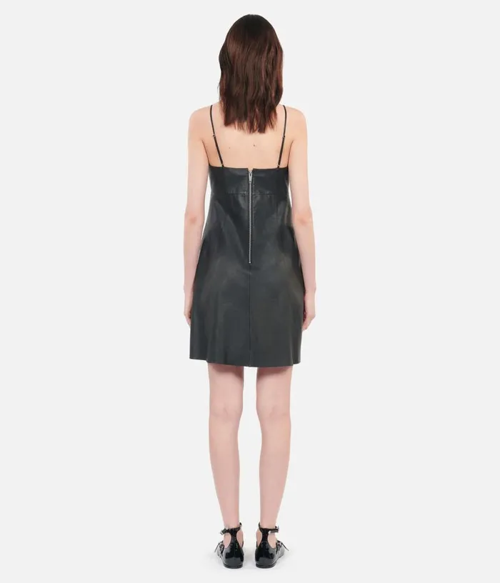 Women Short Black Leather Dress THE KOOPLES Dresses and Jumpsuits