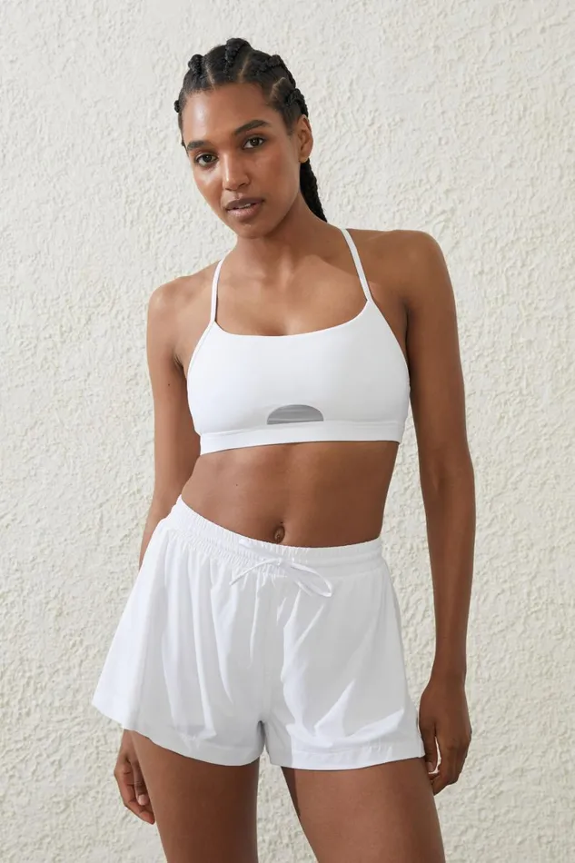 Women Shorts and Skirts Cotton On Woven Flippy Short White