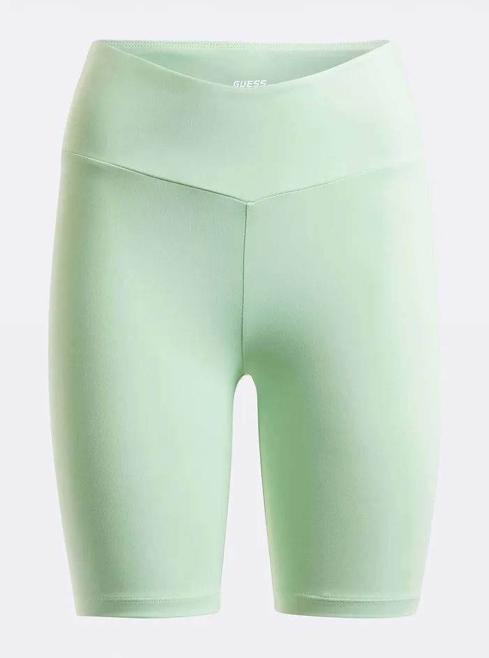 Women Shorts GUESS Melon Green Evalyn Active Bike Shorts