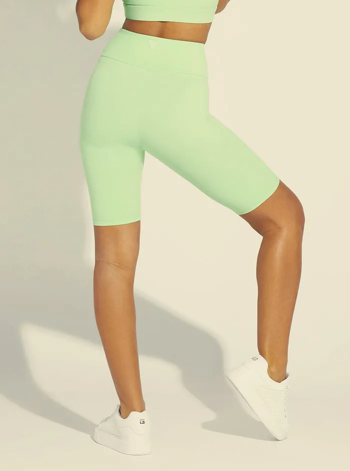 Women Shorts GUESS Melon Green Evalyn Active Bike Shorts