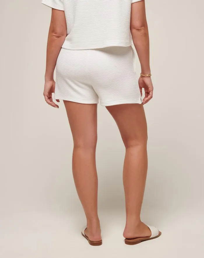Women Shorts TravisMathew YACHT ME WIDE RIB SHORT White