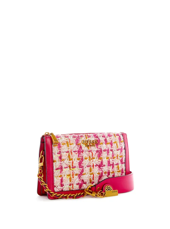 Women Shoulder Bag GUESS Hot Pink Abey Multi Compartment Shoulder Bag