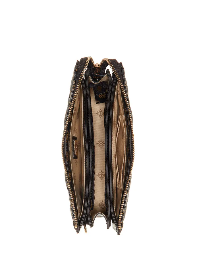 Women Shoulder Bag GUESS Mocha Logo Abey Multi Compartment Shoulder Bag Women Shoulder Bag GUESS Mocha Logo Abey Multi Compartment Shoulder Bag