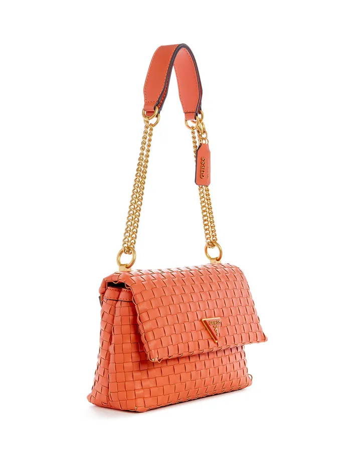 Women Shoulder Bag GUESS Papaya Lisbet Convertible Crossbody Bag Women Shoulder Bag GUESS Papaya Lisbet Convertible Crossbody Bag