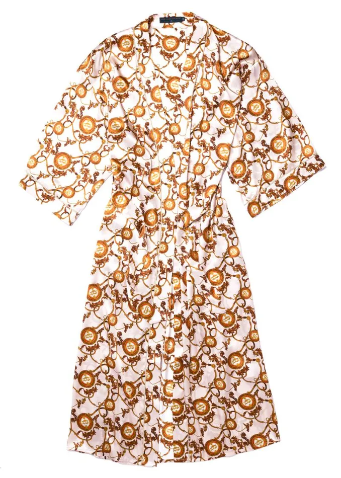 Women Silk Full Length Dressing Gown Blush Holland Cooper Sleepwear