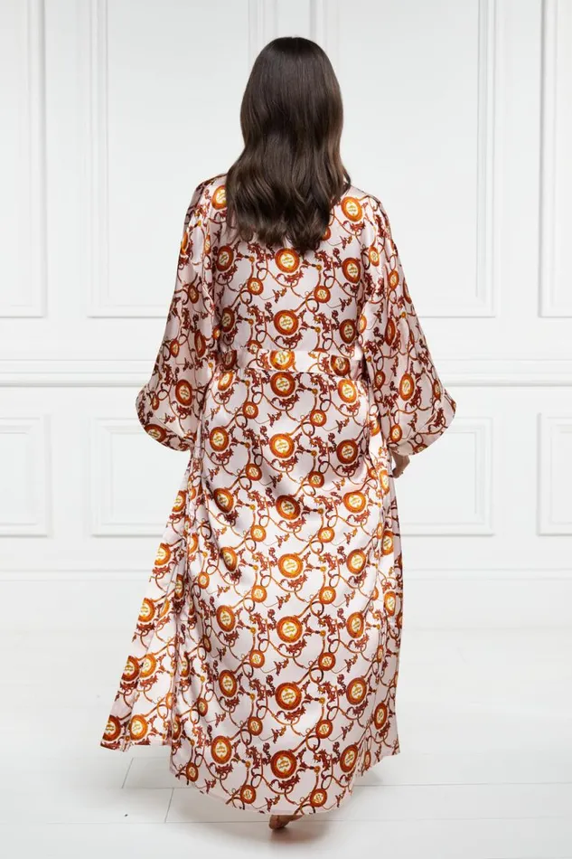Women Silk Full Length Dressing Gown Blush Holland Cooper Sleepwear Women Silk Full Length Dressing Gown Blush Holland Cooper Sleepwear