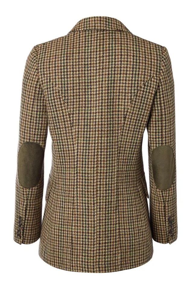 Women Single Breasted Field Blazer Hailes Green Tweed Holland Cooper Tailoring