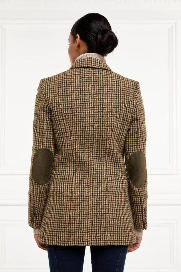 Women Single Breasted Field Blazer Hailes Green Tweed Holland Cooper Tailoring